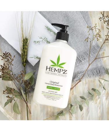 Hempz ORIGINAL Herbal Body Moisturizer 21oz - Hydrating Lotion for Soft Skin - Buy Online on GoSupps.com