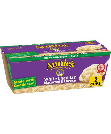 Annie's Macaroni & Cheese,White Cheddar, Microwaveable Cup, 4.02 oz (Pack of 2)