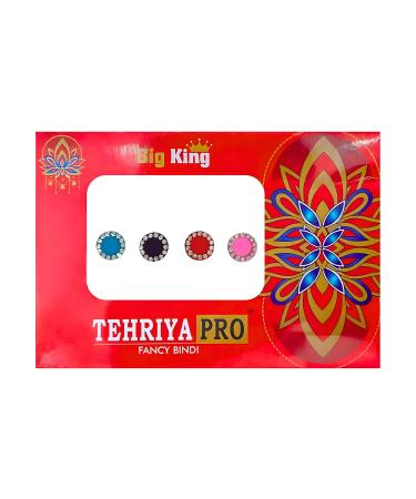 Buy Multi-Color Velvet Round Stone Studded Bindi | Indian Face Jewels & Stickers for Women - Buy Online on GoSupps.com