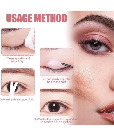 LINXINS 2PCS Double Eyelid Styling Cream Double Eyelids Modeling Cream Double Eyelid Shaping Styling Cream Long Lasting Waterproof Double-fold Eyelids Cream with 2 Brushes - Buy Online on GoSupps.com