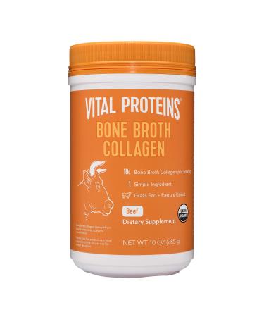 Vital Proteins USDA Organic Beef Bone Broth Collagen 10 OZ 10 Ounce (Pack of 1)