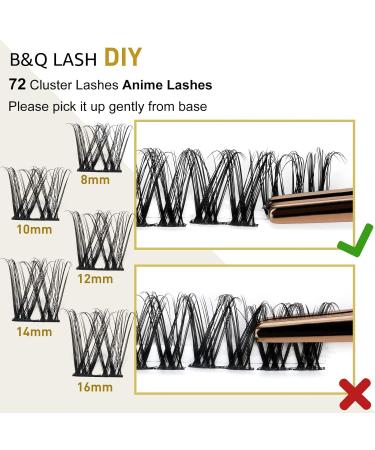 Buy BQ Lash Colored Eyelash Clusters - DIY Eyelash Extensions (B46 D-12mm) | International Shipping Available - Buy Online on GoSupps.com