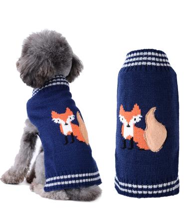 Hrttsy Christmas dog sweater winter warm dog cat sweater clothing pets coat costume puppy sweater pullover clothing for small medium -sized dogs big dog pet sweater medium marin fox