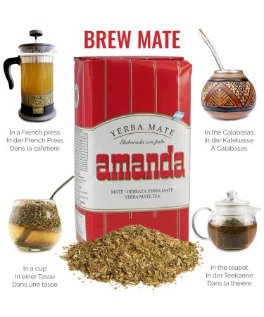 Amanda Yerba Mate Tea Tradicional 3kg - Authentic Argentine Detox & Energy Drink - Buy Online on GoSupps.com