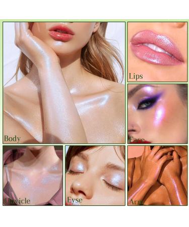 Face Highlighter Palette - Shimmer Lunar Glow Makeup for Cheeks & Eyes | Holographic Multichrome Illuminator - Buy Online on GoSupps.com
