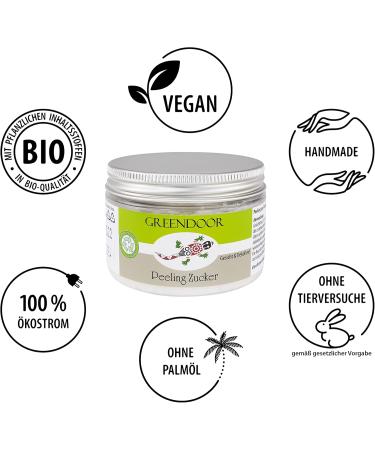 Shop Greenendoor Vegan Peeling Sugar Face Scrub - 150g Organic Natural Cosmetics for Radiant Skin | Fragrance-Free Facial Exfoliant for Women - Buy Online on GoSupps.com