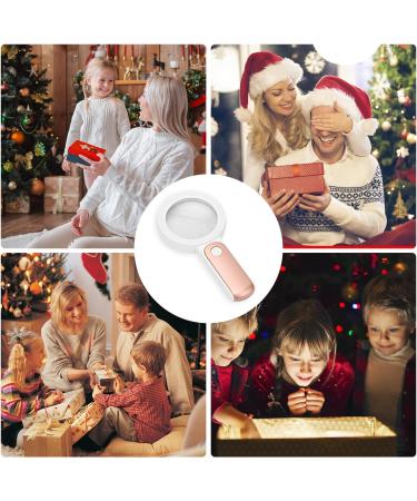 Magnifying Glass with 18 LED Lights 30X Handheld Large Magnifying Glass with 3 Modes Illuminated Magnifier Glass for Seniors Read Coins Stamps Map Inspection -with a Lens Cloth (Rose Gold) - Buy Online on GoSupps.com