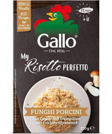 Riso Gallo Pronto Risotto with Porcini Mushrooms 210 g - Pack of 3