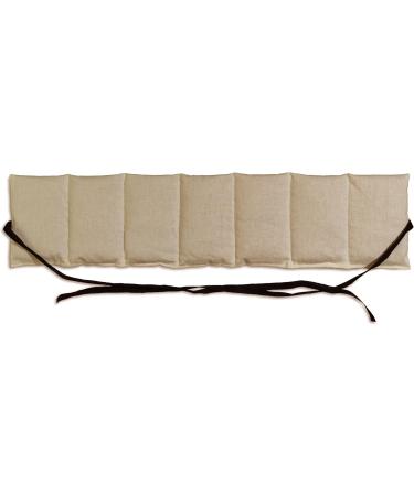 Linseed 7-Chamber Pillow with Band - 65x15 Raw White Heat Cushion for Back & Loin Relief - Buy Online on GoSupps.com
