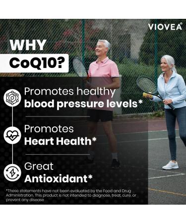 CoQ10 Supplement - 200mg 120 Capsules | Ultra High Absorption Antioxidant for Heart Health - Made in USA - Buy Online on GoSupps.com