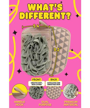 BACK TO BABY Exfoliating Glove | Korean 2-in-1 Loofah Body Scrubber | Best for All Skin Types Keratosis Pilaris & Dry Skin Removal - Buy Online on GoSupps.com