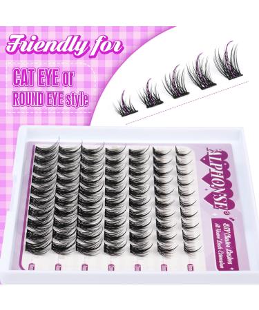ALPHONSE Lash Clusters 70 Pcs Natural Look Eyelash Extension Pack 8-16MM Mixed Length Individual Wispy DIY Lashes - Style D - Buy Online on GoSupps.com
