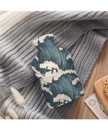 Shop Hot Water Bottle with Lid - Waves Rubber Bag for Pain Relief Cramps and Foot Warmth - Ideal for Hot & Cold Therapy - Buy Online on GoSupps.com