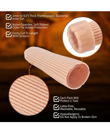 BlisterPod Gel Toe Caps (2-Pack) Narrow Size for Small Toes | Stop Rubbing & Prevent Toe Blisters | Double Cushion Gel Layer for Extra Relief in Sport | Hypoallergenic Latex Free Washable Reusable - Buy Online on GoSupps.com