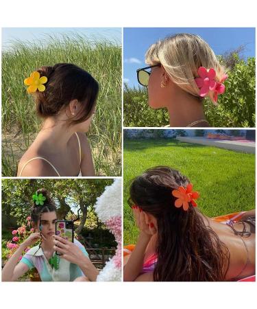Tyfthui 12-Piece Flower Hair Claw Clips - Large Daisy Matte Hair Clips for Women & Girls - Non-Slip Strong Hold Barrettes in Color A - Buy Online on GoSupps.com