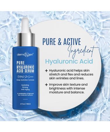 Hyaluronic Acid Serum for Face & Eyes for Anti-Aging Moisturizing Antioxidant & Wrinkle Treatment. Best Hydrating Pure Facial Serum for Fine Lines Suitable for All Skin Type. (2 FL OZ) 2 Fl Oz (Pack of 1) - Buy Online on GoSupps.com