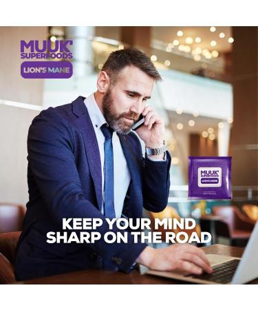 MUUK' SUPERFOODS | Organic Lion's Mane Mushroom Powder | Brain Boosting ON-The-GO Packets | Made in USA | 30 Sachets (1.5g) - Buy Online on GoSupps.com