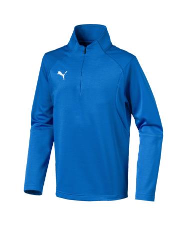 PUMA Unisex Kids LIGA Training 1/4 Zip Top Training Sweater 164 Electric Blue Lemonade-puma White