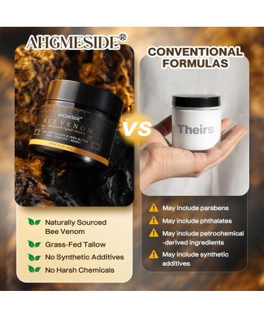 Bee Venom Cream Natural Bee Venom Skin Treatment Cream with Beef Tallow & Shea Butter Daily Moisturizer for Dry, Stressed Skin 2.1oz - Buy Online on GoSupps.com