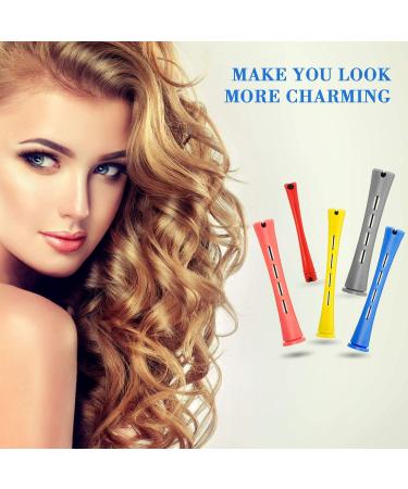 60 Pieces Hair Perm Rods Set Plastic Perming Rods Cold Wave Rods 5 Sizes Hair Curling Rollers with Rat Tail Hair Comb Stainless Steel Pintail Comb for Women Girls Hairdressing Styling - Buy Online on GoSupps.com