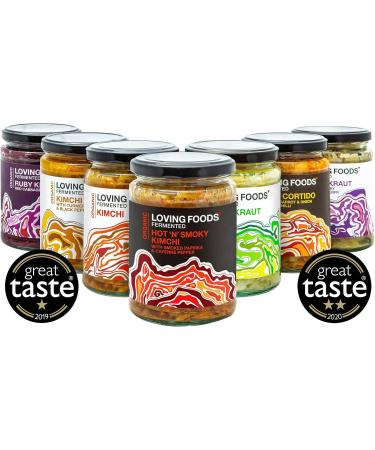 Loving Foods *Organic & Made in the UK* Hot 'n' Smoky Kimchi (475g) Raw Unpasteurised & Bursting with Beneficial Live Bacteria (1 x Jar) - Buy Online on GoSupps.com