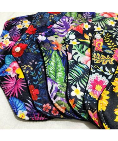 10 Pcs Reusable Menstrual Pads Set w/ Wet Bag - Regular Flow Waterproof Mama Cloth Sanitary Napkins (Bamboo Charcoal) - Buy Online on GoSupps.com
