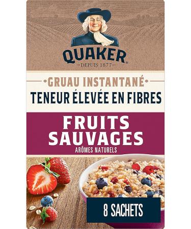 Quaker High Fibre Wild Berry Medley Instant Oatmeal 8 Packets 304g High Fibre Wild Berry Medley 304 g (Pack of 1) - Buy Online on GoSupps.com