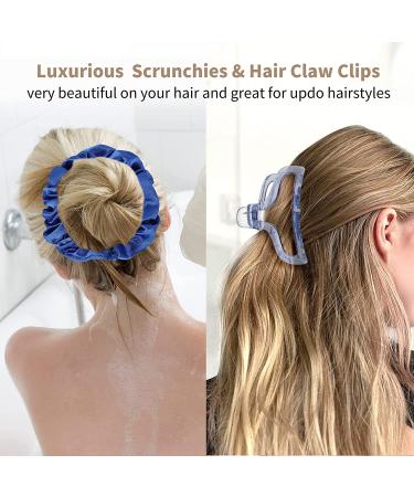 Blue Heatless Hair Curler Headband for Overnight Curls - Satin & Cotton Rod with Claw Clip for Long Hair - Women's Heatless Curling Rollers - Buy Online on GoSupps.com