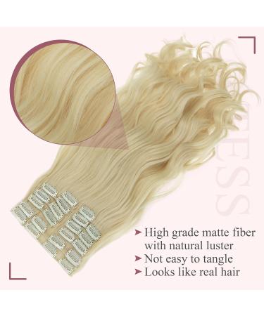 TESS 12 Pieces Hair Extensions Clip in Long Hair Clip in Extensions 22 inch Clip in Curly Hair Extensions Synthetic Hair Extensions Clip in Hairpiece Clips - Buy Online on GoSupps.com