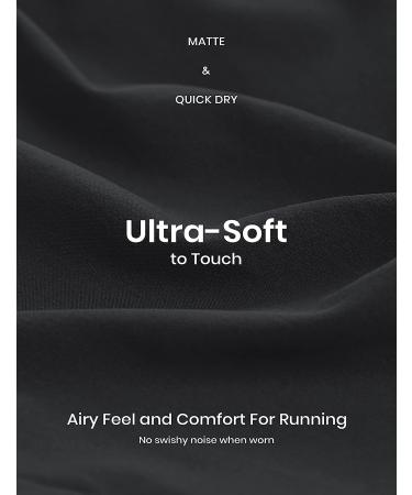 CRZ YOGA Women's 5'' Elastic Mid Waisted Running Shorts with Zip Pocket - Medium Black - Buy Online on GoSupps.com