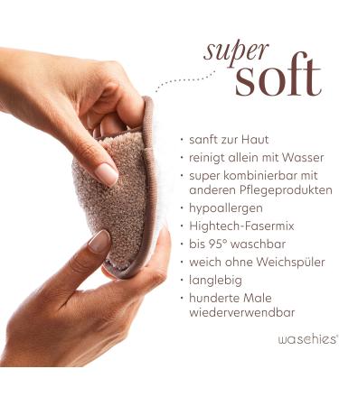 waschies Mini Glove Pads 5 Pack Hypoallergenic Makeup Remover Pads Reusable Skin-Friendly with Finger Pocket Face Eye Cleansing for Adults - Buy Online on GoSupps.com