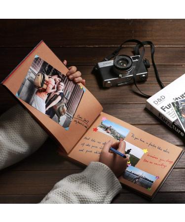 Our Adventure Book Scrapbook Pixar Up Handmade DIY Family Album | 11.8Lx7.6W Retro Photo Album with Embossed Letter Cover - Buy Online on GoSupps.com