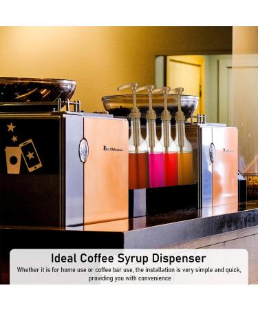 Bokon Lot de 4 distributeurs de sirop de caf de 750 ml avec ensemble complet d' tiquettes et entonnoir pour caf bar accessoires essentiels - Buy Online on GoSupps.com