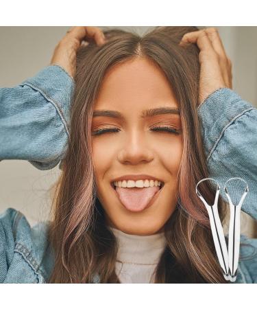 Buy Clyhon Stainless Steel Tongue Cleaner Set - 2 Pieces | Ayurvedic Antimicrobial Tongue Scraper for Bad Breath - Buy Online on GoSupps.com