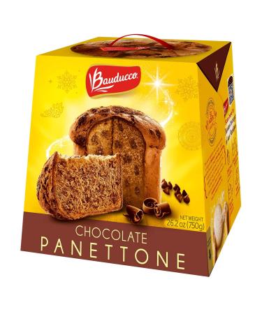 Bauducco Panettone Chocolate, Moist & Fresh, Traditional Italian Recipe, Italian Traditional Holiday Cake, 26.2oz