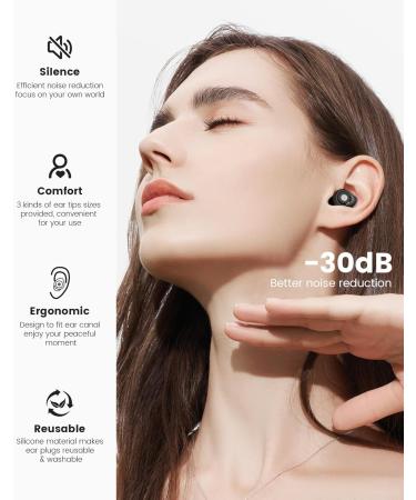 Super Soft Silicone Ear Plugs - 30dB Noise Cancelling 6 Tips & Case for Sleep Study Concerts | International Shipping - Buy Online on GoSupps.com