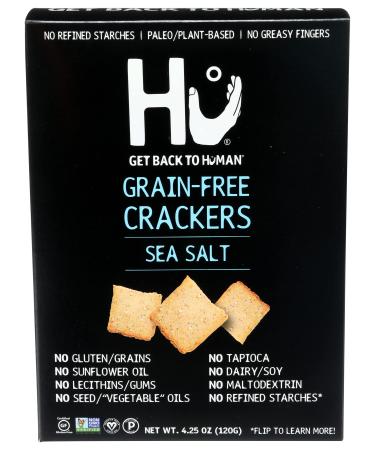 Hu Kitchen Sea Salt Crackers, 4.25 OZ 1