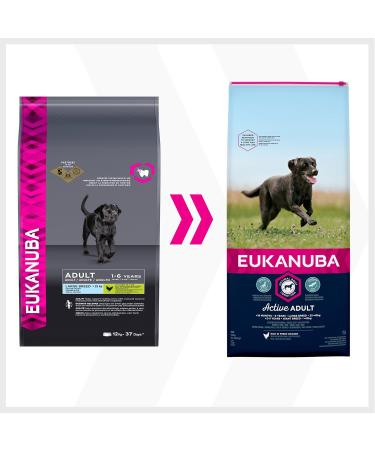 Eukanuba Adult Dog Food For Large Dogs Rich In Fresh Chicken For the Optimal Body Condition of Your Dog 12 kg - Buy Online on GoSupps.com