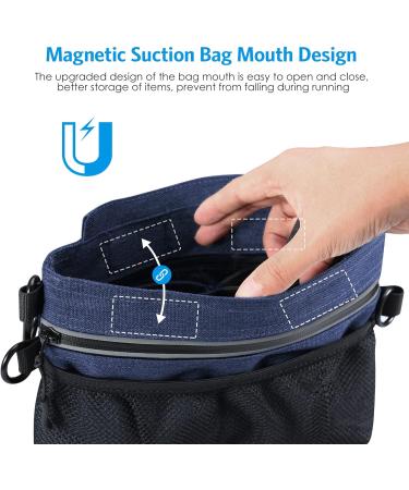 BriFit Dog Treats Bag - Magnetic Lock Feces Bag Holder Adjustable Belt & Dwellbag (Blue) - Perfect for Pet Owners - International Shipping Available - Buy Online on GoSupps.com