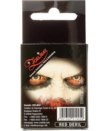 Eyecatcher 84095241-w03 Red Colored Contact Lenses - 1 Pair Weekly Lens for Carnival Mardi Gras & Halloween - Buy Online on GoSupps.com