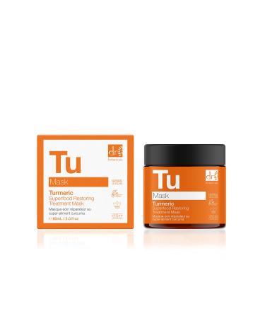 Dr Botanicals Turmeric Superfood Restoring Treatment Hydrating Mask for Skin regeneration and skin care 60 ml Orange