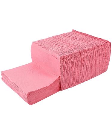 Healifty Disposable Waterproof Bibs for Dentist Clinic Pink 110-120pcs