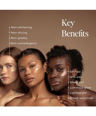 DIME Beauty Tinted Glow Wonderscreen SPF 30 Mineral Sunscreen for Face with 19% Zinc Oxide Tinted Moisturizer with SPF 50 g (Medium) - Buy Online on GoSupps.com