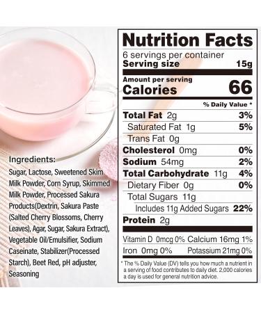 Sakura Latte powder Japanese Cherry Blossom Drinks Sweetened 3.5oz(100g) YAMASAN  - Buy Online on GoSupps.com