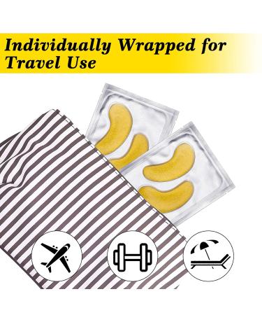 24K Gold Eye Mask - Anti-Aging Hydrolyzed Collagen Patches for Puffy Eyes Dark Circles & Wrinkles - 16 Pairs - Buy Online on GoSupps.com