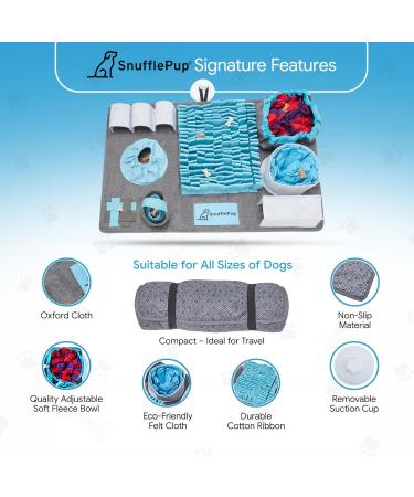 Snuffle Pup Interactive Snuffle Mat for Dogs | Fun Feeding Puzzle | Slow Feeding Game for All Breeds - Buy Online on GoSupps.com