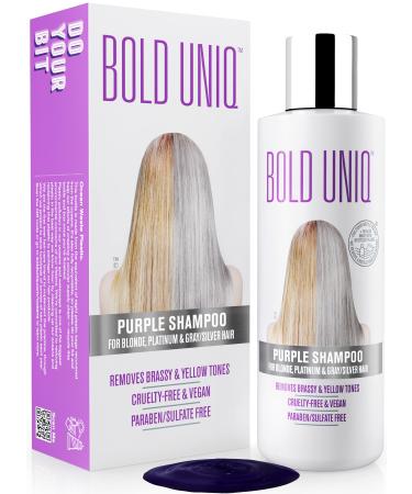 Purple Shampoo for Blonde Hair - Blonde Toner Eliminates Brassy Yellow Tones for Bleached, Platinum, Bleached, Gray, Ash, Silver & Blonde Hair - Paraben & Sulfate-Free, Cruelty-Free & Vegan - 8 Fl Oz Shampoo 9.23 Fl Oz (Pa