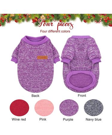 HYLYUN Small Dog Sweater - Classic Knitwear for Winter - Soft Warm Puppy Shirt - S (3-5 lbs) - Buy Online on GoSupps.com
