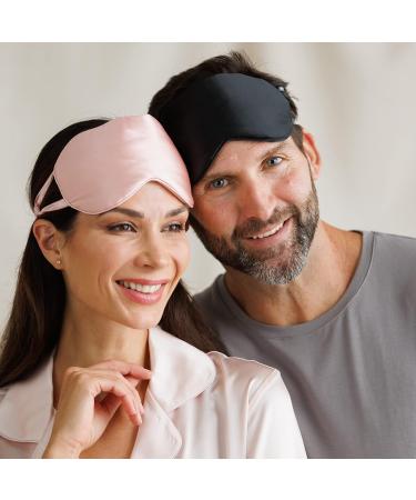 Fishers Finery 25 Momme Mulberry Silk Sleep Mask | Prevents Wrinkles | Travel Mask - Black | 1 Count - Buy Online on GoSupps.com