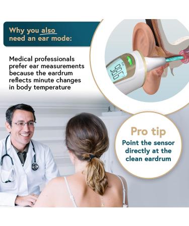 iProven Pro Series Bluetooth Ear and Forehead Thermometer - Superior Accuracy for Adults, Kids, Babies - Digital Infrared Thermometer with Fever Alarm and Hypothermia Alert - Buy Online on GoSupps.com
